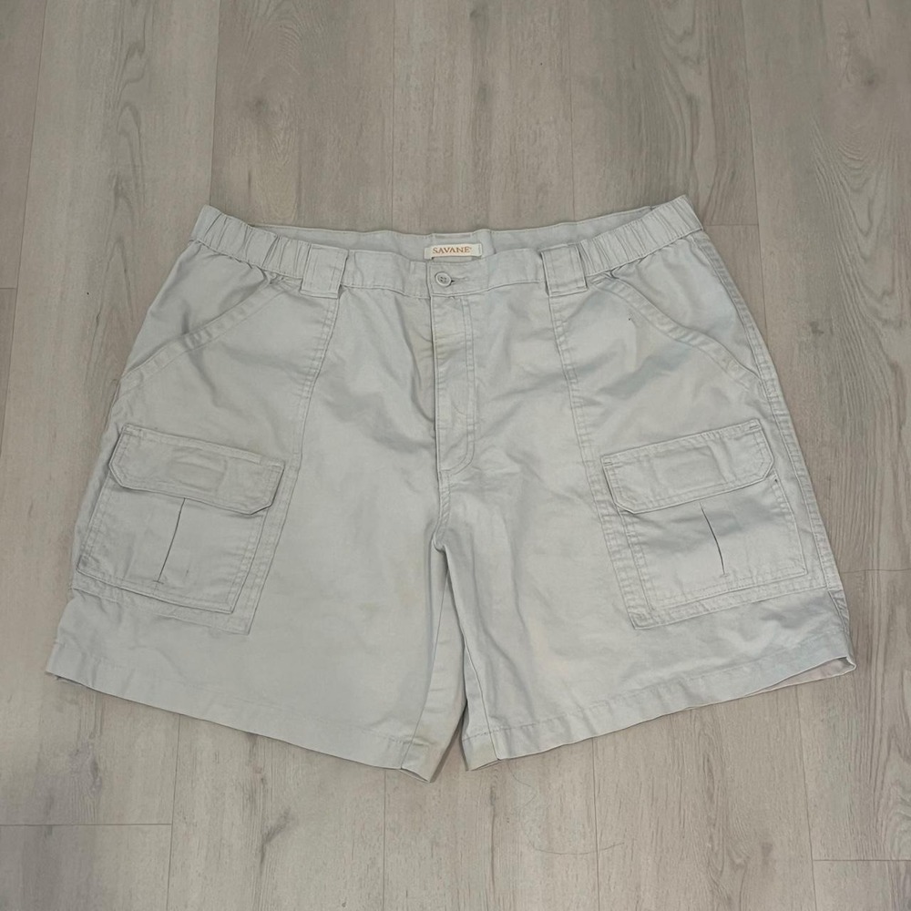 Savane cream cargo utility shorts mens 38 utility jorts unisex gorpcore